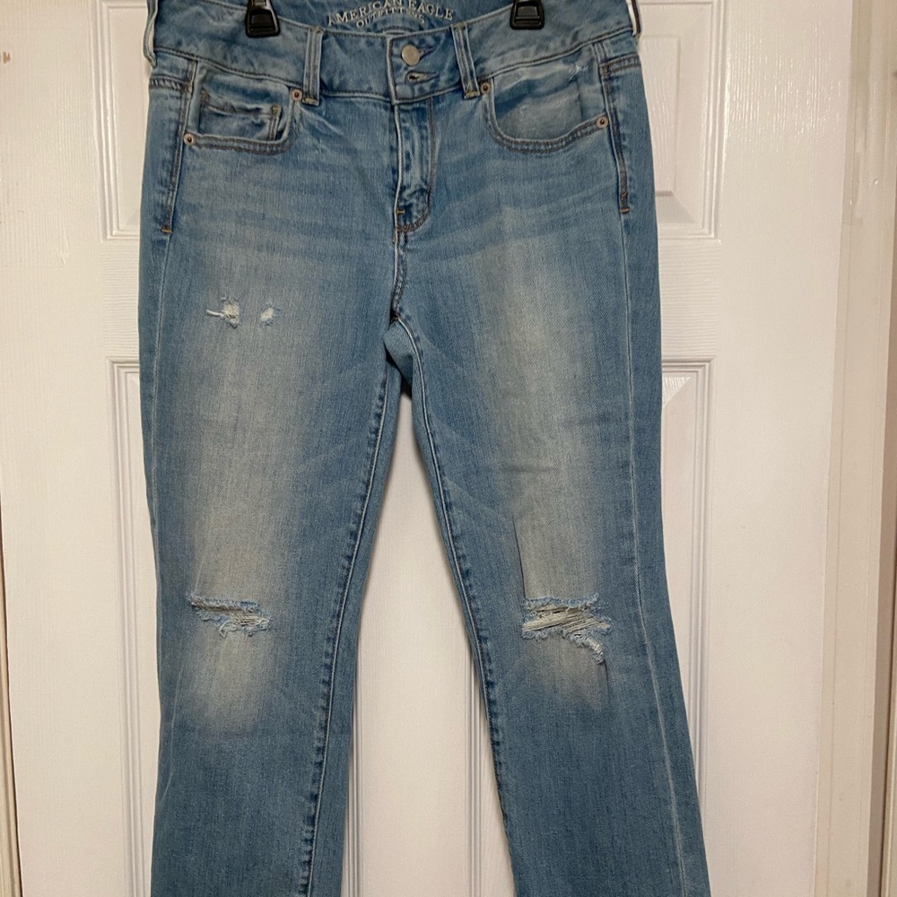 American Eagle artist crop stretch jeans size 10